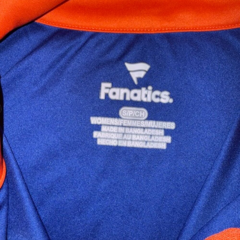 Fanatics New York Mets Quarter Zip Pullover Womens Small Blue Orange Long Sleeve - Picture 3 of 6